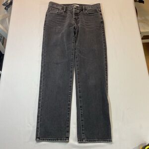 PacSun Black Low Rise Straight Jeans, Size 27, Button Fly Casual Straight Leg